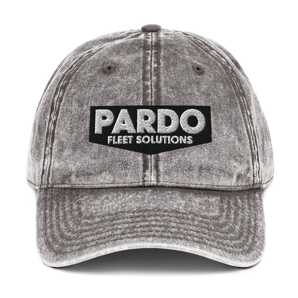 Vintage Cotton Twill Cap - Black